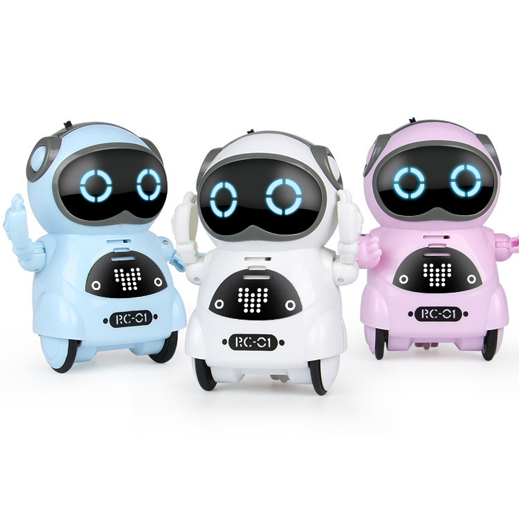Mini robot za djecu s glasovnim upravljanjem — obrazovna interaktivna igračka, višefunkcijska (engleska verzija)