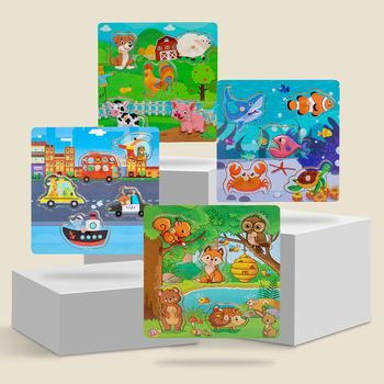 Puzle avion za djecu - hvatalni puzzle za koordinaciju ruke i oka - Moody Bear - papirni materijal - prilagodljiv uzorak - za djecu 4-6 godina