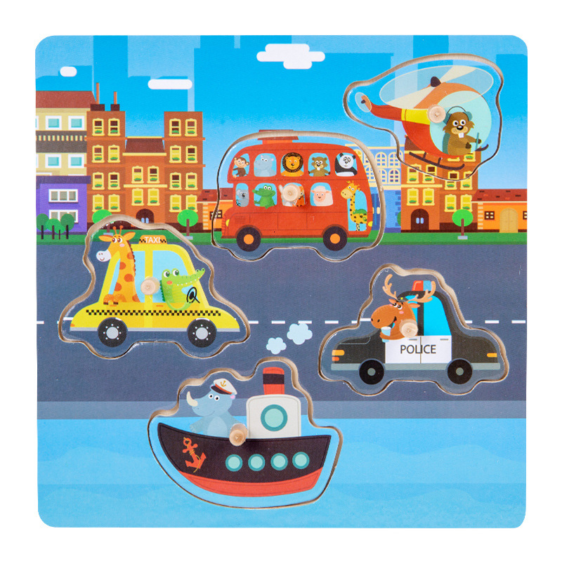 Puzle avion za djecu - hvatalni puzzle za koordinaciju ruke i oka - Moody Bear - papirni materijal - prilagodljiv uzorak - za djecu 4-6 godina