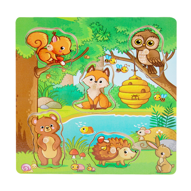 Puzle avion za djecu - hvatalni puzzle za koordinaciju ruke i oka - Moody Bear - papirni materijal - prilagodljiv uzorak - za djecu 4-6 godina