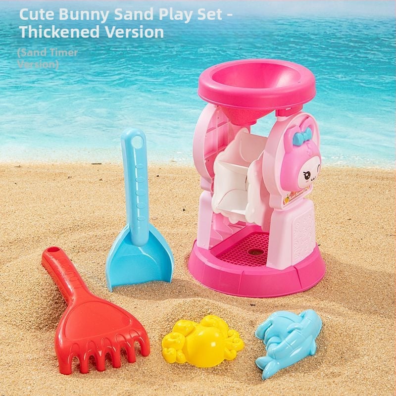 Пластмасов комплект за игра в пясък със лопатки за деца на възраст 4–6 години