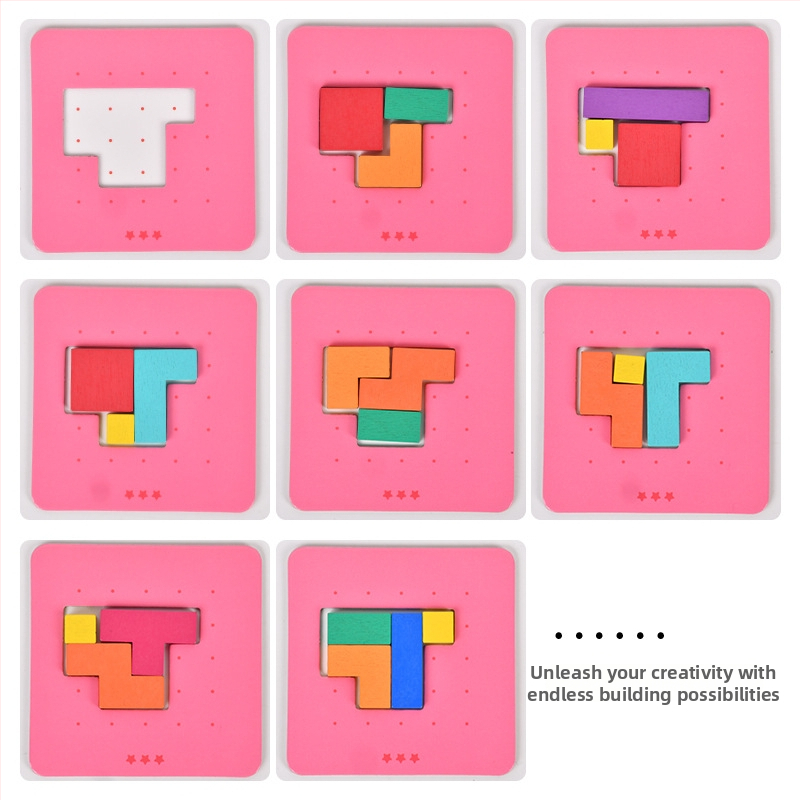 Drveni 3D puzzle za djecu 4–6 godina, napredna težina, otprilike 1 sat za završetak