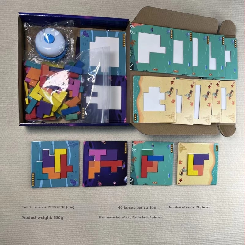 Drveni 3D puzzle za djecu 4–6 godina, napredna težina, otprilike 1 sat za završetak