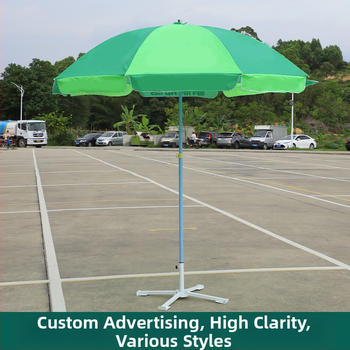 Umbrelă de publicitate cu 8 brațe din fier, pânză poliester 210T, deschidere manuală, imprimare logo disponibil