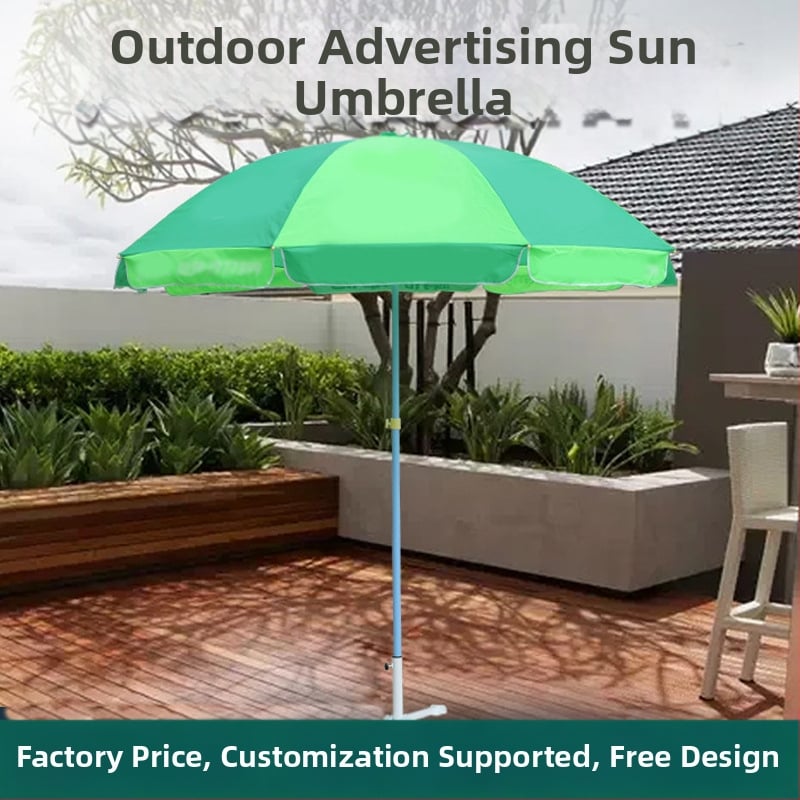 Umbrelă de publicitate cu 8 brațe din fier, pânză poliester 210T, deschidere manuală, imprimare logo disponibil