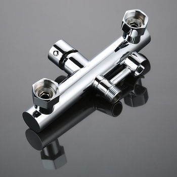 LT010201 Fürdőszobai keverőcsap melegvíz-hűtőhöz – réz, tartóval, krómozott felülettel, 0.8 MPa, 90°C, 230 L/h