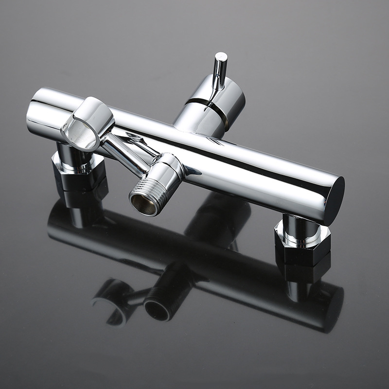 LT010201 Fürdőszobai keverőcsap melegvíz-hűtőhöz – réz, tartóval, krómozott felülettel, 0.8 MPa, 90°C, 230 L/h