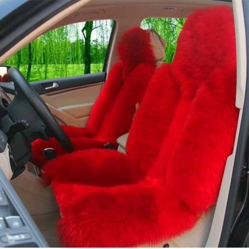 Zimska jastučnica za auto od vunenog pliša, jednostavan stil, punjenje lavanda, drvena površina
