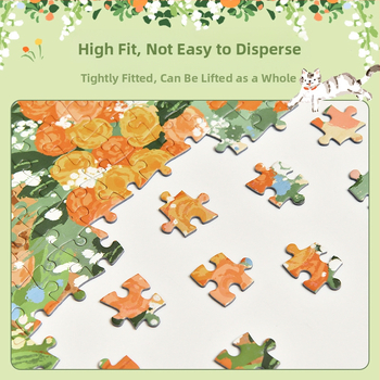 Puzzle s 1000 komada, mačja tema, romantična svadbena scena, papir, za uzrast 15–35