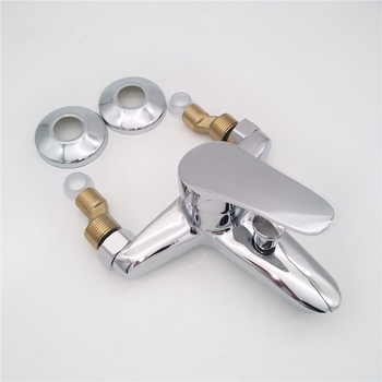 Beépített, háromrészes keverőcsap zuhanyzáshoz és kádfürdőhöz, cinkötvözet, kerámiás szelepmag, 0–90°C