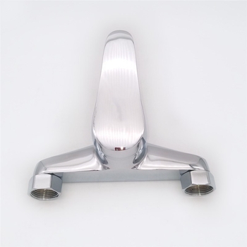 Beépített, háromrészes keverőcsap zuhanyzáshoz és kádfürdőhöz, cinkötvözet, kerámiás szelepmag, 0–90°C