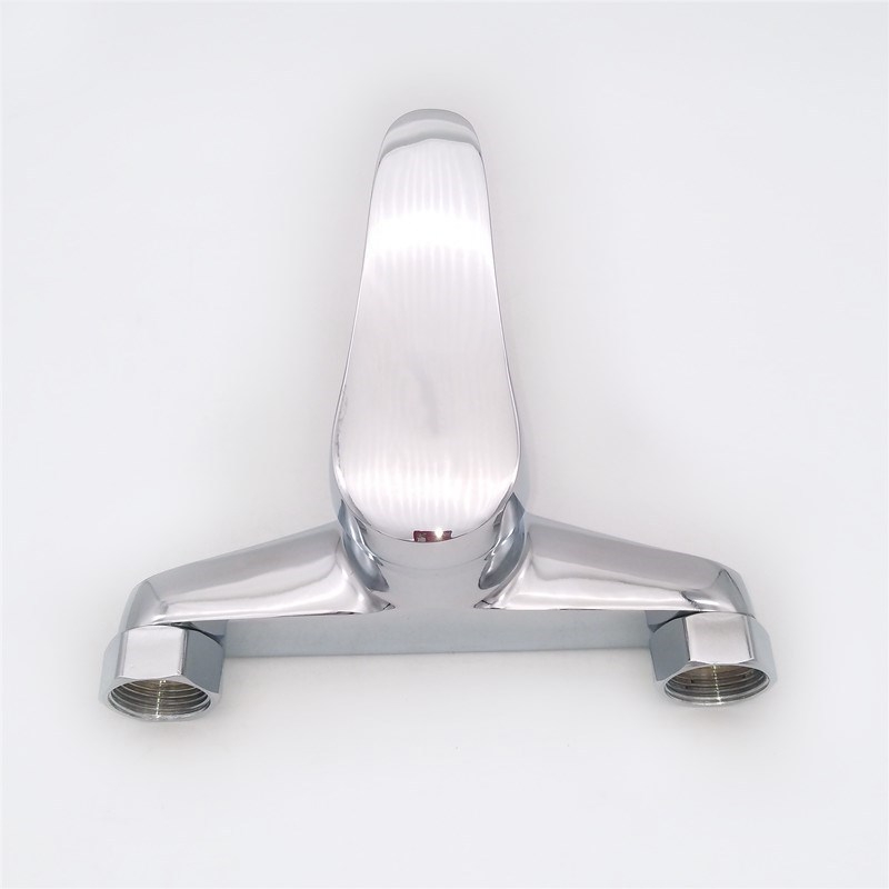 Beépített, háromrészes keverőcsap zuhanyzáshoz és kádfürdőhöz, cinkötvözet, kerámiás szelepmag, 0–90°C