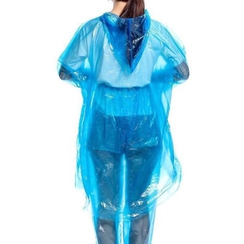 Egyszer használatos, vastag esőkabát és esőnadrág készlet, uniszex felnőtteknek, raftinghez, por- és vízálló esőponcho, hordozható kültéren, PE anyagú