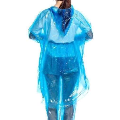 Egyszer használatos, vastag esőkabát és esőnadrág készlet, uniszex felnőtteknek, raftinghez, por- és vízálló esőponcho, hordozható kültéren, PE anyagú