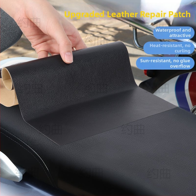 Σετ επισκευής δέρματος για καθίσματα ηλεκτρικών ποδηλάτων και μοτοσικλετών — κάλυμμα μαξιλαριού καθίσματος και επισκευή οπών, Yuequ Sz8xh4sw