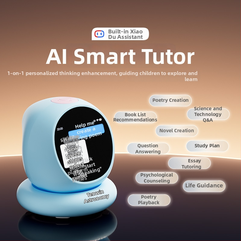 AI pametni alarmni sat za djecu – englesko obrazovanje: pravopis i priče – Bluetooth, prepoznavanje glasa, Wi‑Fi, USB punjenje, mobilna aplikacija