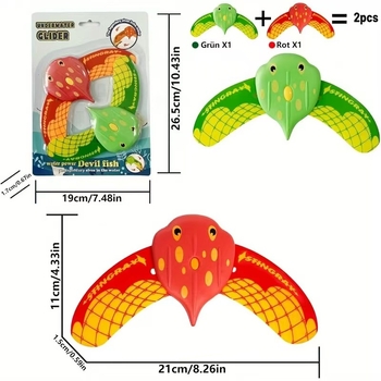 PVC водна играчка хидродинамична дяволска риба за басейни и плажове, за деца 7–14 години, интерактивна игра за развитие на координацията ръце-очи