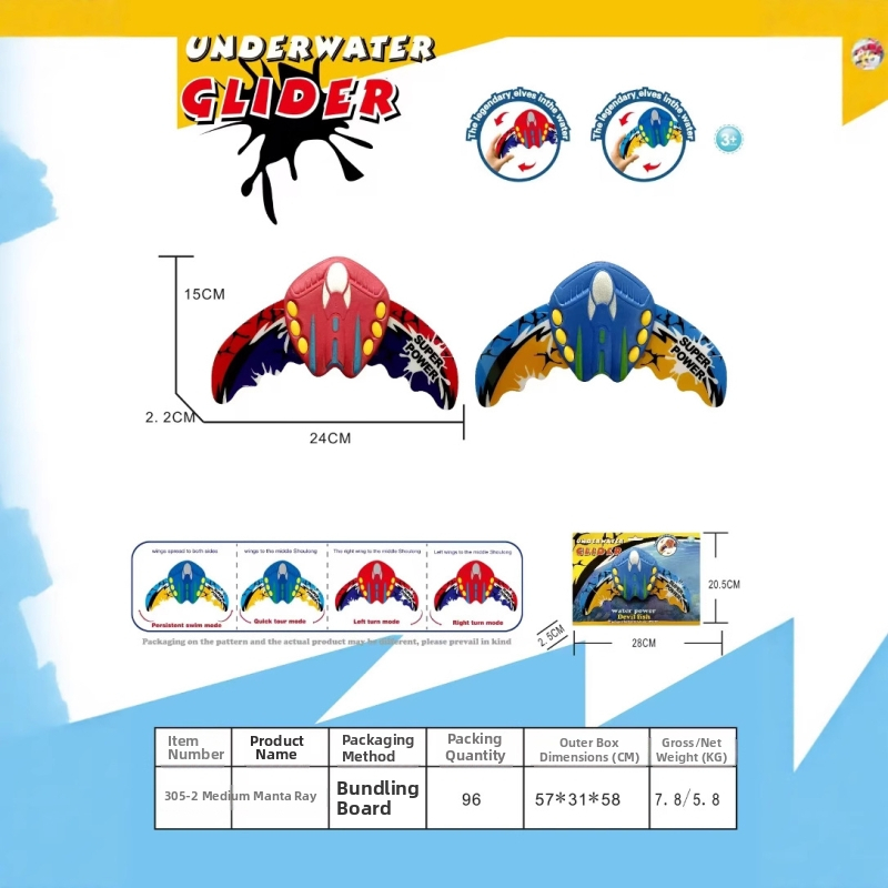 PVC водна играчка хидродинамична дяволска риба за басейни и плажове, за деца 7–14 години, интерактивна игра за развитие на координацията ръце-очи