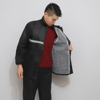 Szétszedhető esőkabát és nadrágszett, Chun yafang anyag, PVC ragasztó vízálló réteg, felnőtteknek