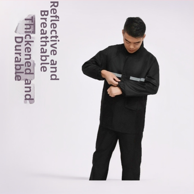 Rozdelený set plášt a nohavíc proti dažďu, Chun yafang látka, PVC lepiaca vrstva, pre dospelých