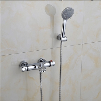 Trostruki tuš miješalica s termostatskom kontrolom, skrivena instalacija, bakarno tijelo, kromirani završni sloj, model 831B, radna temperatura 20–50°C