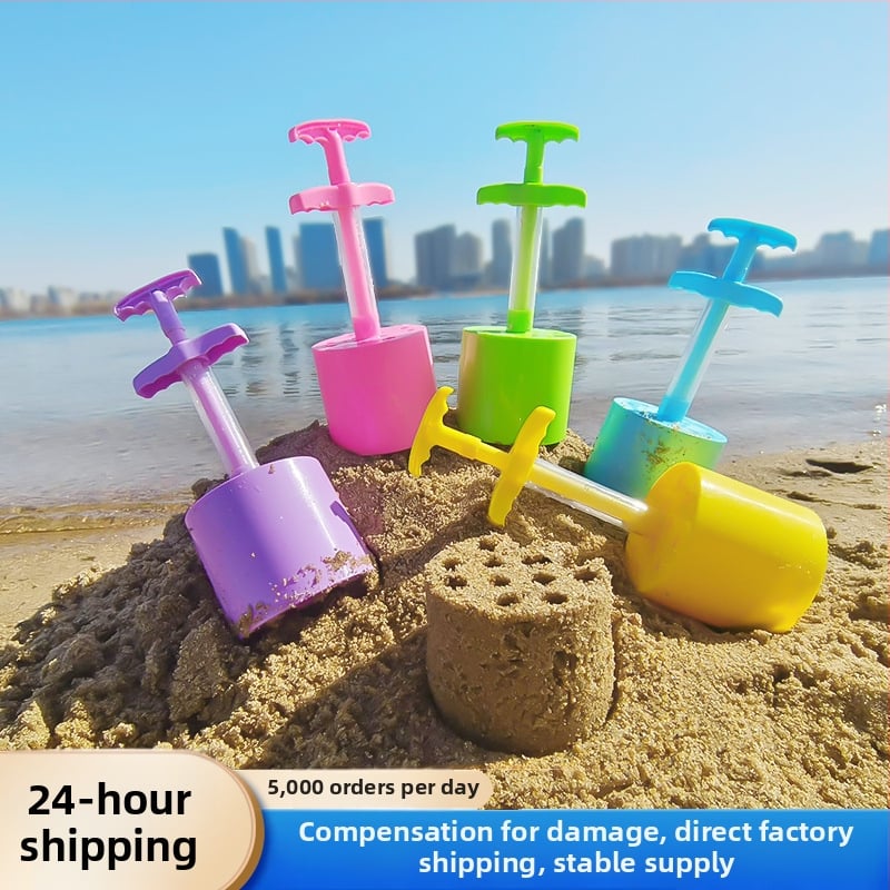 ABS пластмасов инструмент за пясък за плажна игра – пясъчна играчка Jun Sheng, опаковка в мрежеста торба, за деца 7–14 години