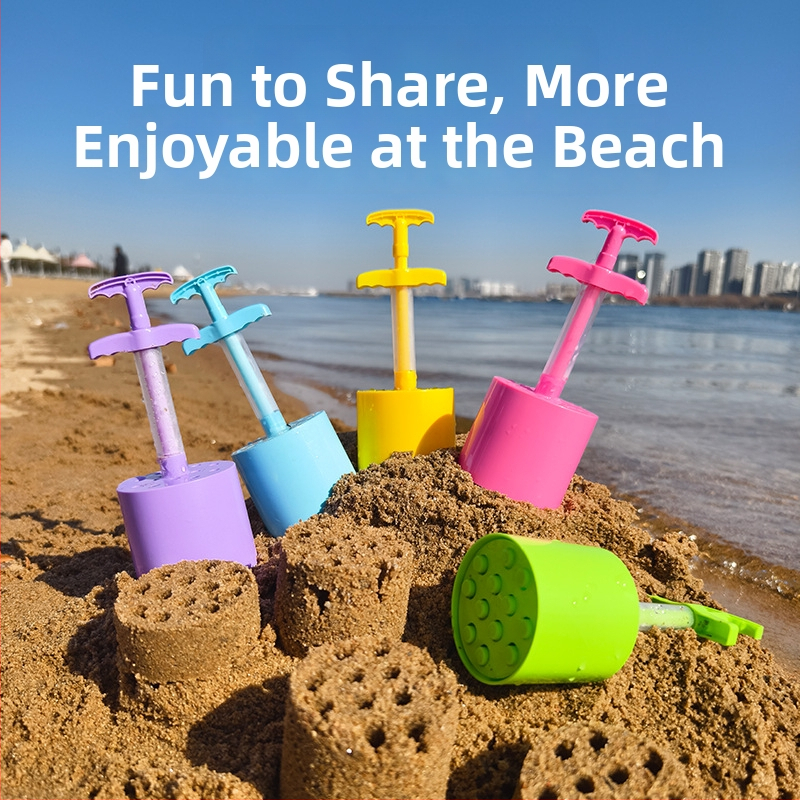 ABS пластмасов инструмент за пясък за плажна игра – пясъчна играчка Jun Sheng, опаковка в мрежеста торба, за деца 7–14 години