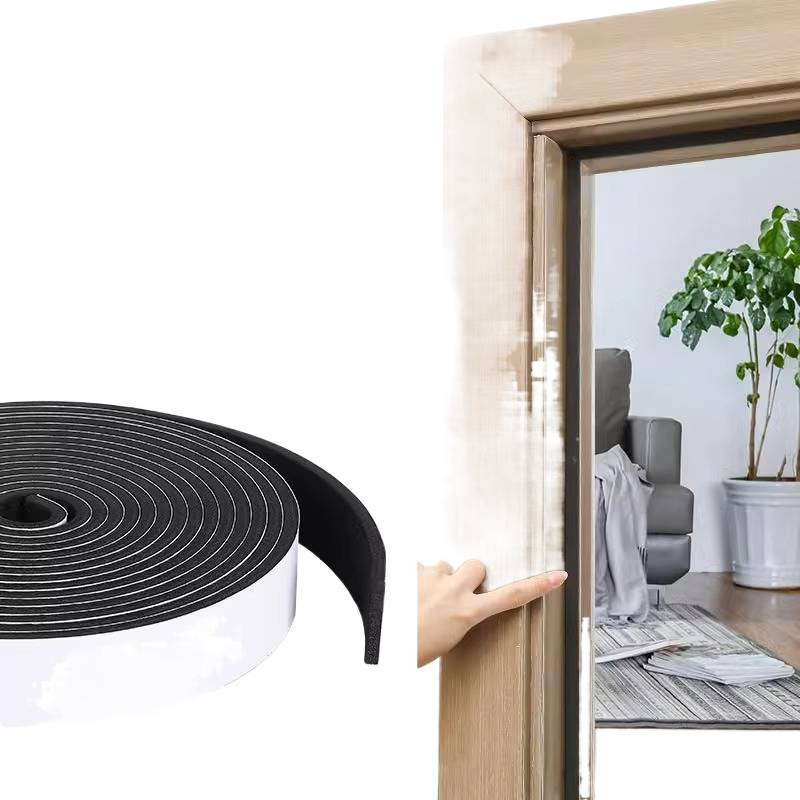 Ajtóhézag-szigetelő szalag — hangszigetelés, szélálló és fényblokkoló funkciók, alkalmas bejárati, hálószoba és belső ajtókhoz