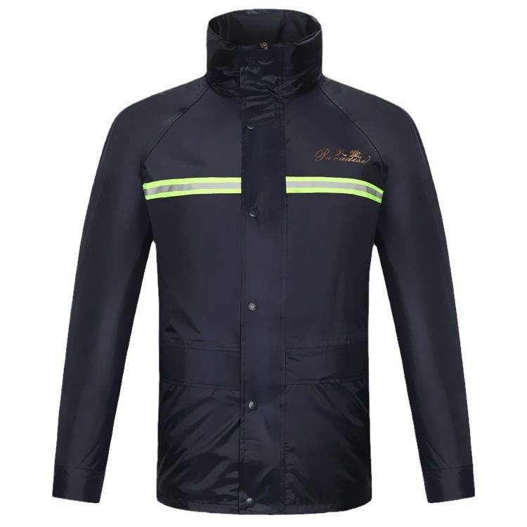 Σετ μπουφάν βροχής και poncho για ενήλικες — διαχωρισμένος σχεδιασμός, ευέλικτο στυλ; ύφασμα Oxford; αδιάβροχο στρώμα PVC κόλλα; για χρήση σε μοτοσικλέτα ή ηλεκτρικό όχημα; για 1 άτομο