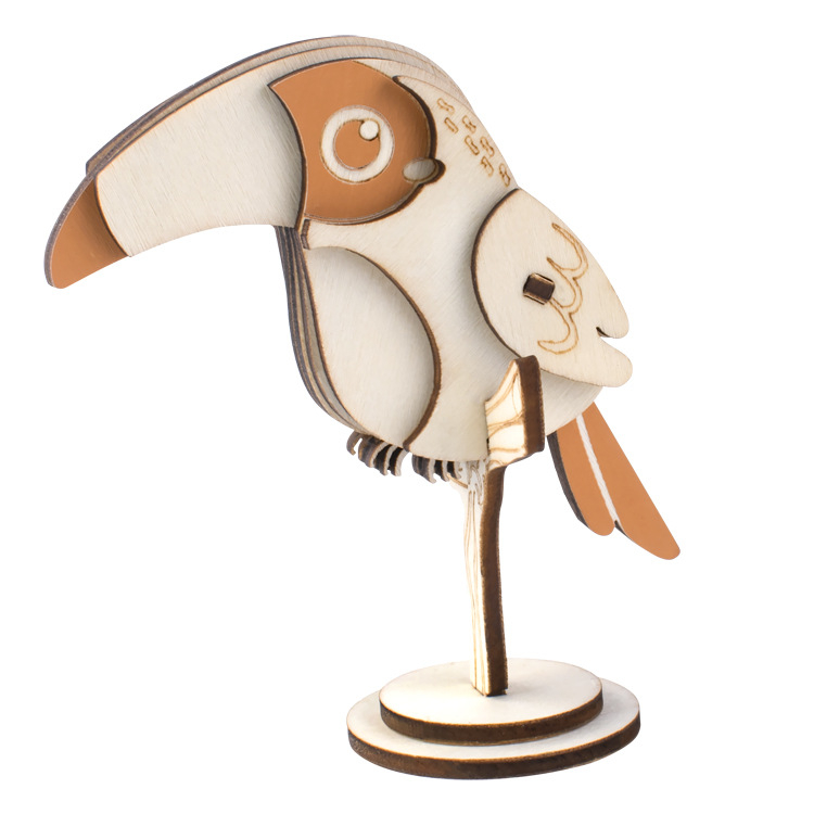 3D fa puzzle, DIY testreszabás logóval, 7–14 évesek számára