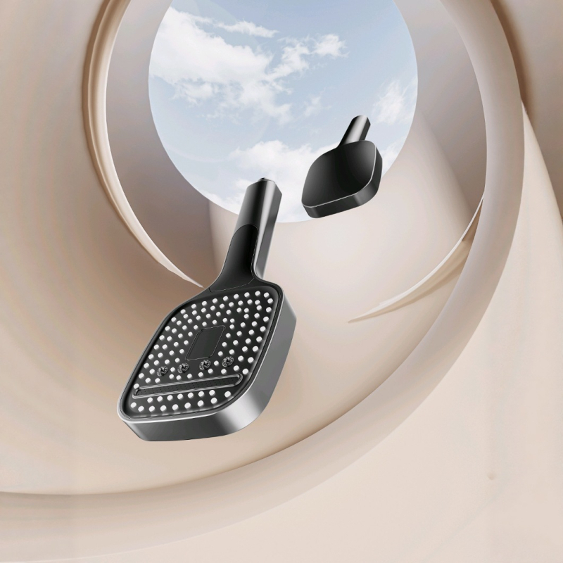 Σετ ντους – τοίχο-μοντάρισμα, κεφαλή βροχής, Space αλουμίνιο, επίχρισμα κενού, 0–90°C, 1.6 MPa