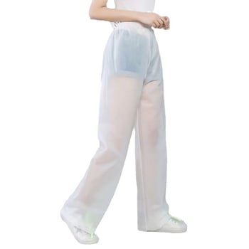 Unisex EVA nepremokavé nohavice do dažďa, opakovane použiteľné, tkanina 100 g/140 g, PVC lepiaca vrstva pre cyklistiku