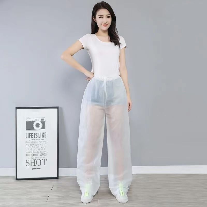 Unisex EVA nepremokavé nohavice do dažďa, opakovane použiteľné, tkanina 100 g/140 g, PVC lepiaca vrstva pre cyklistiku
