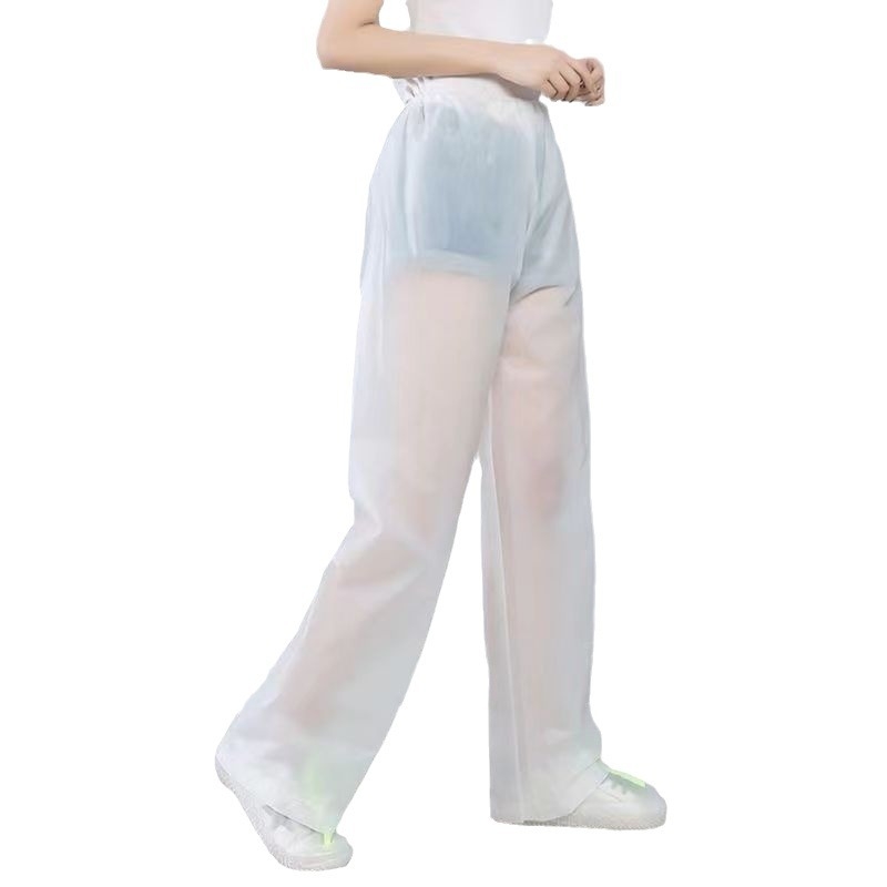 Unisex EVA nepremokavé nohavice do dažďa, opakovane použiteľné, tkanina 100 g/140 g, PVC lepiaca vrstva pre cyklistiku