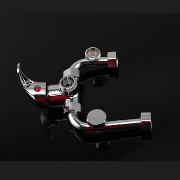 F2 Смесителен клапан за водонагревател – гореща/студена вода, открит превключвател, U-образен изход; модел F2, работно налягане 5, студена вода 1-100, гореща вода 100, дебит на изхода 8