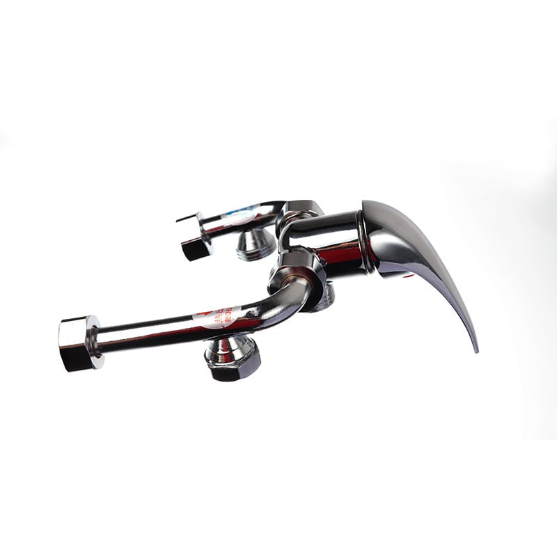 F2 Смесителен клапан за водонагревател – гореща/студена вода, открит превключвател, U-образен изход; модел F2, работно налягане 5, студена вода 1-100, гореща вода 100, дебит на изхода 8