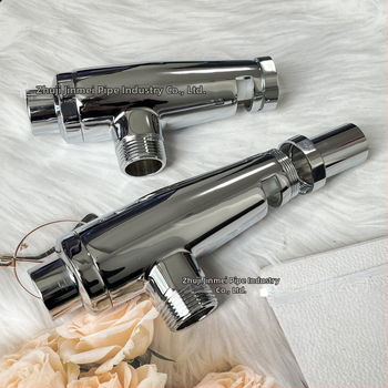 Supapă de spălare pentru toaletă, cupru, acționare manuală cu întârziere, tip apăsare, ieșire apă 1 inch, timp de spălare 3-10 secunde