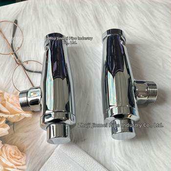 Supapă de spălare pentru toaletă, cupru, acționare manuală cu întârziere, tip apăsare, ieșire apă 1 inch, timp de spălare 3-10 secunde