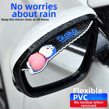 Ochrana pred dažďom pre spätné zrkadlo auta, PVC, model YM-022, samolepiaca, Meinan