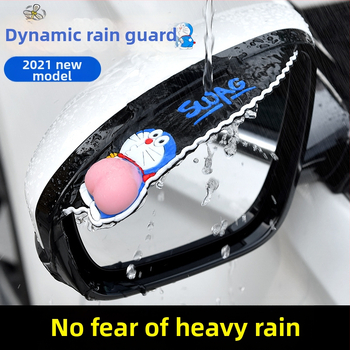Ochrana pred dažďom pre spätné zrkadlo auta, PVC, model YM-022, samolepiaca, Meinan