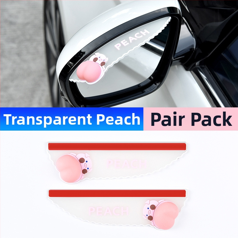 Ochrana pred dažďom pre spätné zrkadlo auta, PVC, model YM-022, samolepiaca, Meinan