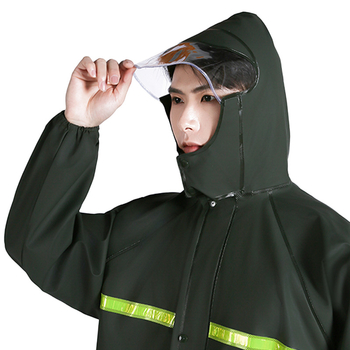 Σετ αδιάβροχων ρούχων από πλεκτό ύφασμα, παχτερό, ανακλαστικές λεπτομέρειες, με διαχωριζόμενα παντελόνια βροχής για ενήλικες, κατάλληλο για ηλεκτρικά σκούτερ