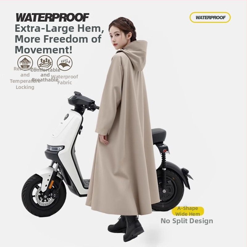 Kišno pončo za motocikl ili električni skuter, dugo, potpuno pokrivanje tijela, unisex odrasli, Oxford tkanina, kapuljača, srednja debljina