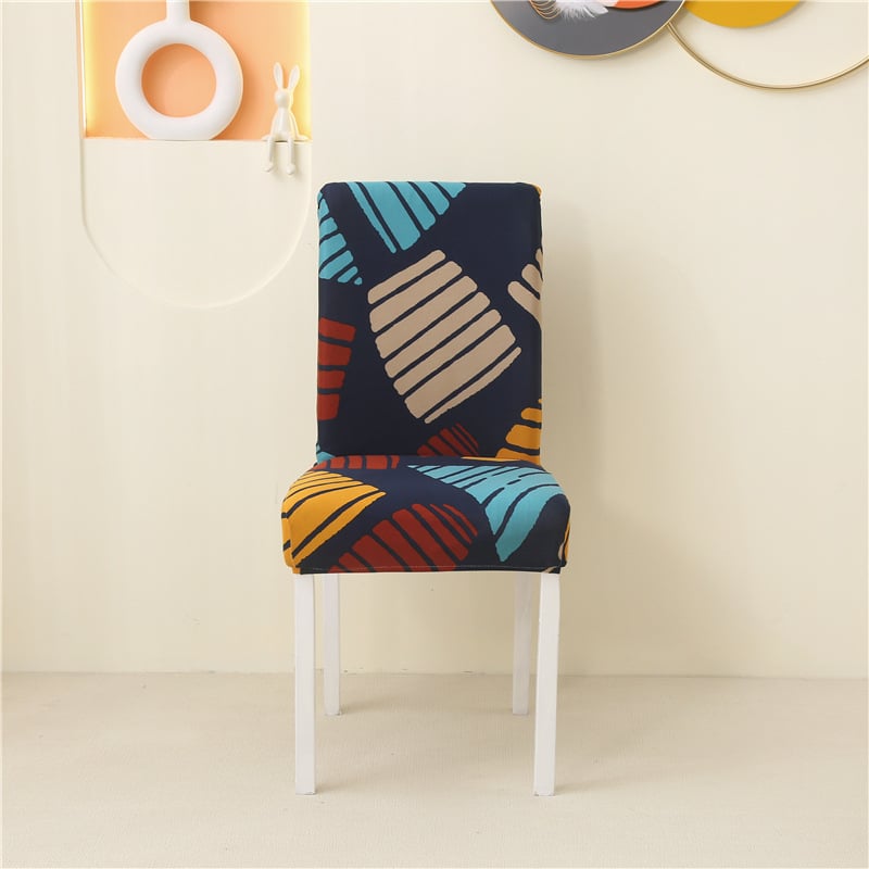 Κάλυμμα καρεκλάς οικιακής χρήσης, ελαστικός πολυεστέρας, μποέμ στυλ, με εκτύπωση φυτών, διακοσμητική αναβάθμιση