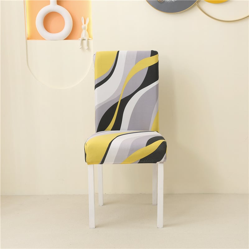 Κάλυμμα καρεκλάς οικιακής χρήσης, ελαστικός πολυεστέρας, μποέμ στυλ, με εκτύπωση φυτών, διακοσμητική αναβάθμιση