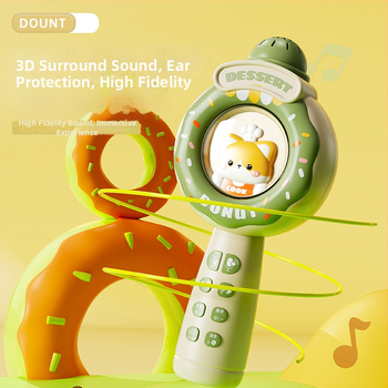 Dječji Bluetooth karaoke mikrofon – All-in-One edukativna audio igračka (Bluetooth, USB punjenje, interaktivno učenje, reproduciranje glazbe)