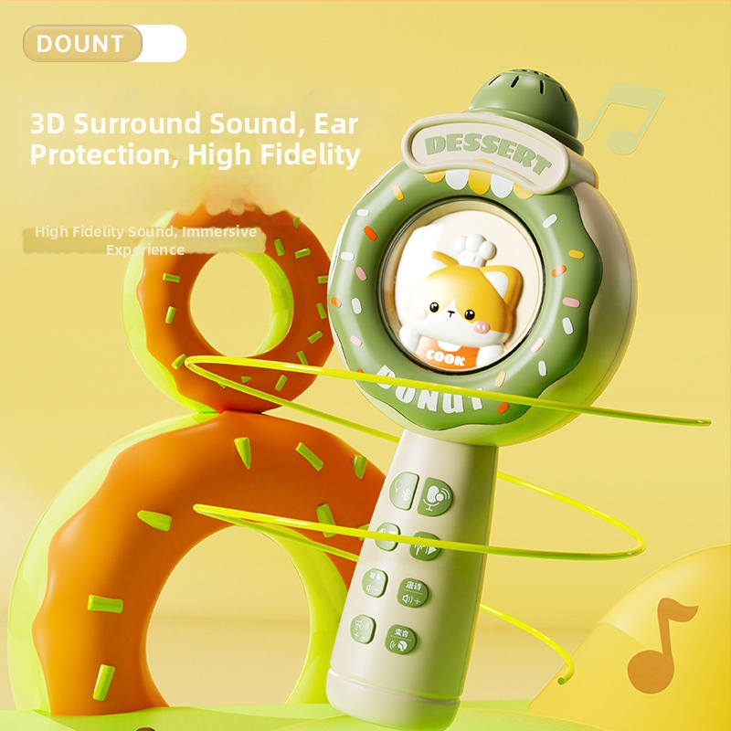 Dječji Bluetooth karaoke mikrofon – All-in-One edukativna audio igračka (Bluetooth, USB punjenje, interaktivno učenje, reproduciranje glazbe)
