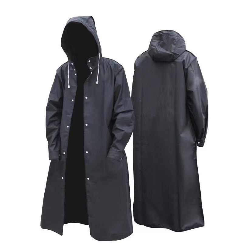 Jednodelni kišni kaput s kapuljom za odrasle, EVA tkanina, debeli materijal, 0.18 mm, poncho stil