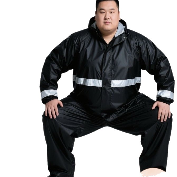 Σετ αδιάβροχου μπουφάν και παντελόνιών ποδηλασίας, διπλού στρώματος, με διπλό γείσο, επαναχρησιμοποιήσιμο για ενήλικες, ύφασμα 0,22 mm, PU αδιάβροο στρώμα