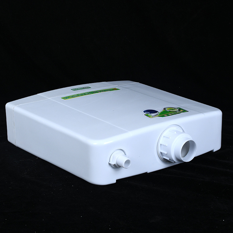 PP επίτοιχο δοχείο πλήρωσης για τουαλέτα τύπου squat — εξοικονόμηση ενέργειας, χειροκίνητος έλεγχος, πλήρωση 3–11 L, αποχέτευση στο δάπεδο, αθόρυβη λειτουργία